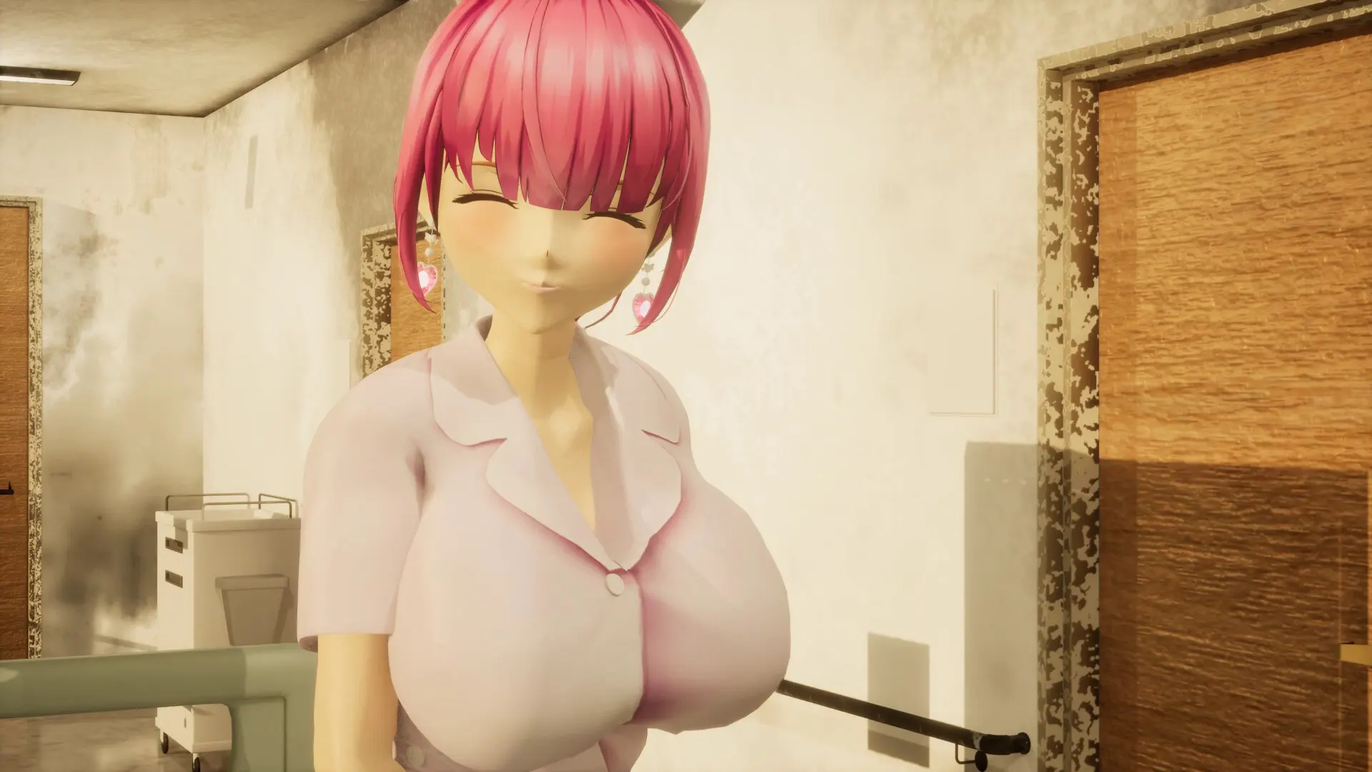性欲处理专门病房的爆乳护士露娜酱的射精治疗!～3D游戏动画～ 截图 2